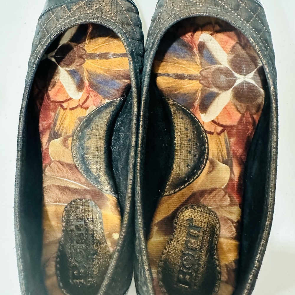 Born Leather Riley Quilted Ballet Flats Size 6,5 Patent Cap‎ Toe Comfort Shoes - Picture 6 of 10